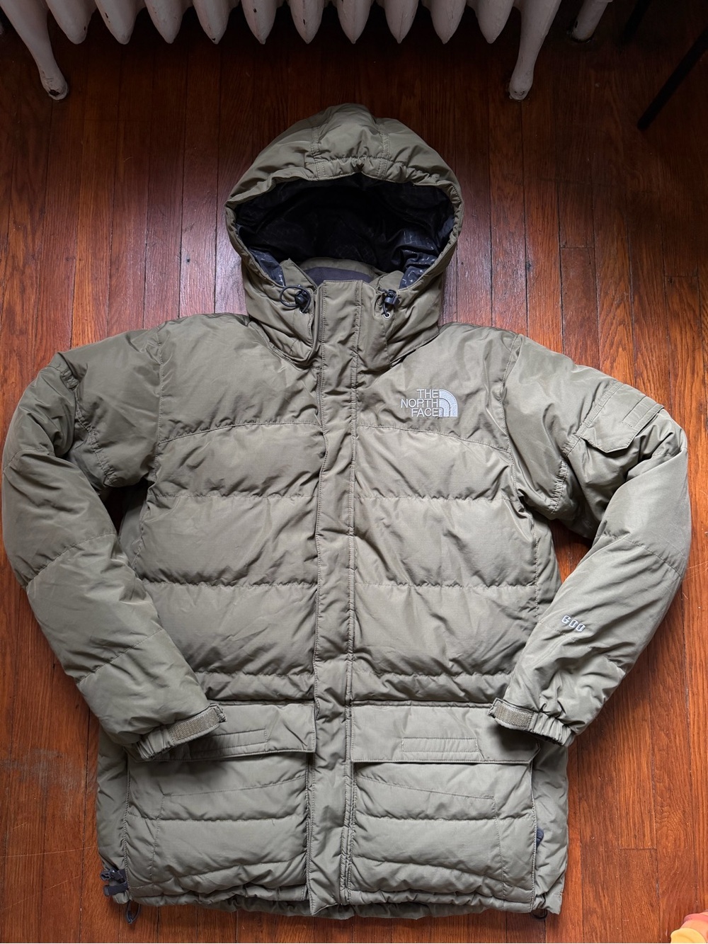 The North Face 600 Men’s Hooded Insulated Jacket - Olive Green size Large